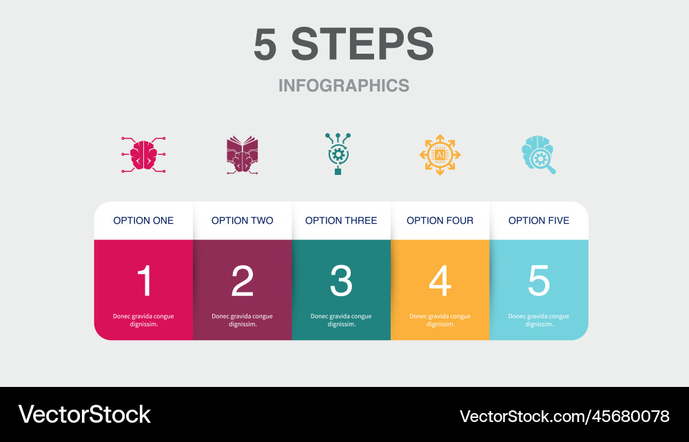 Artificial intelligence machine learning vector image