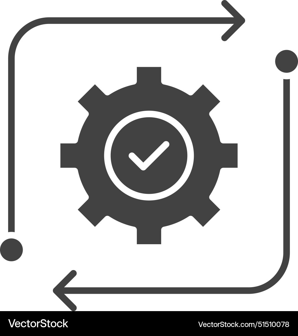 Automated Assembly Icon vector image
