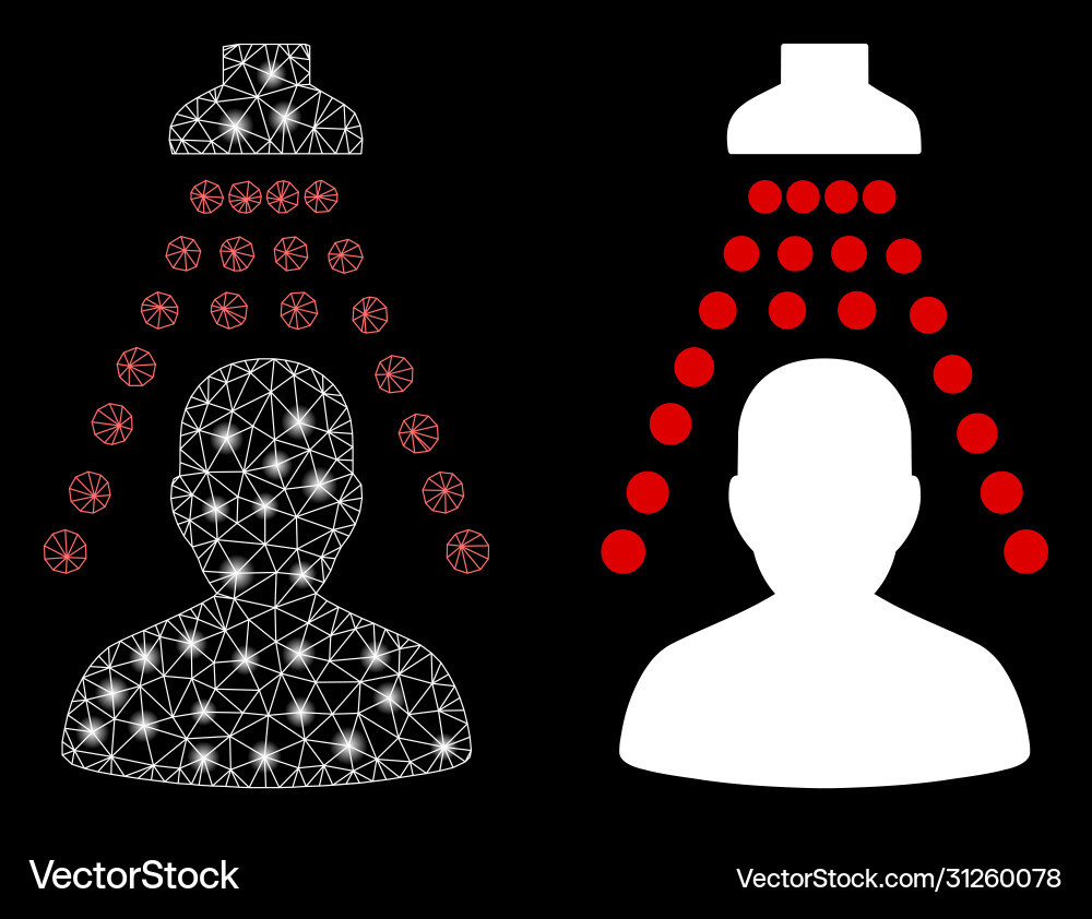 Bright mesh carcass patient disinfection vector image