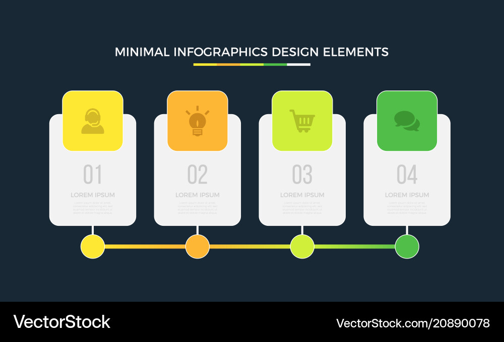 Business data visualization time line process Business data visualization time line process vector image