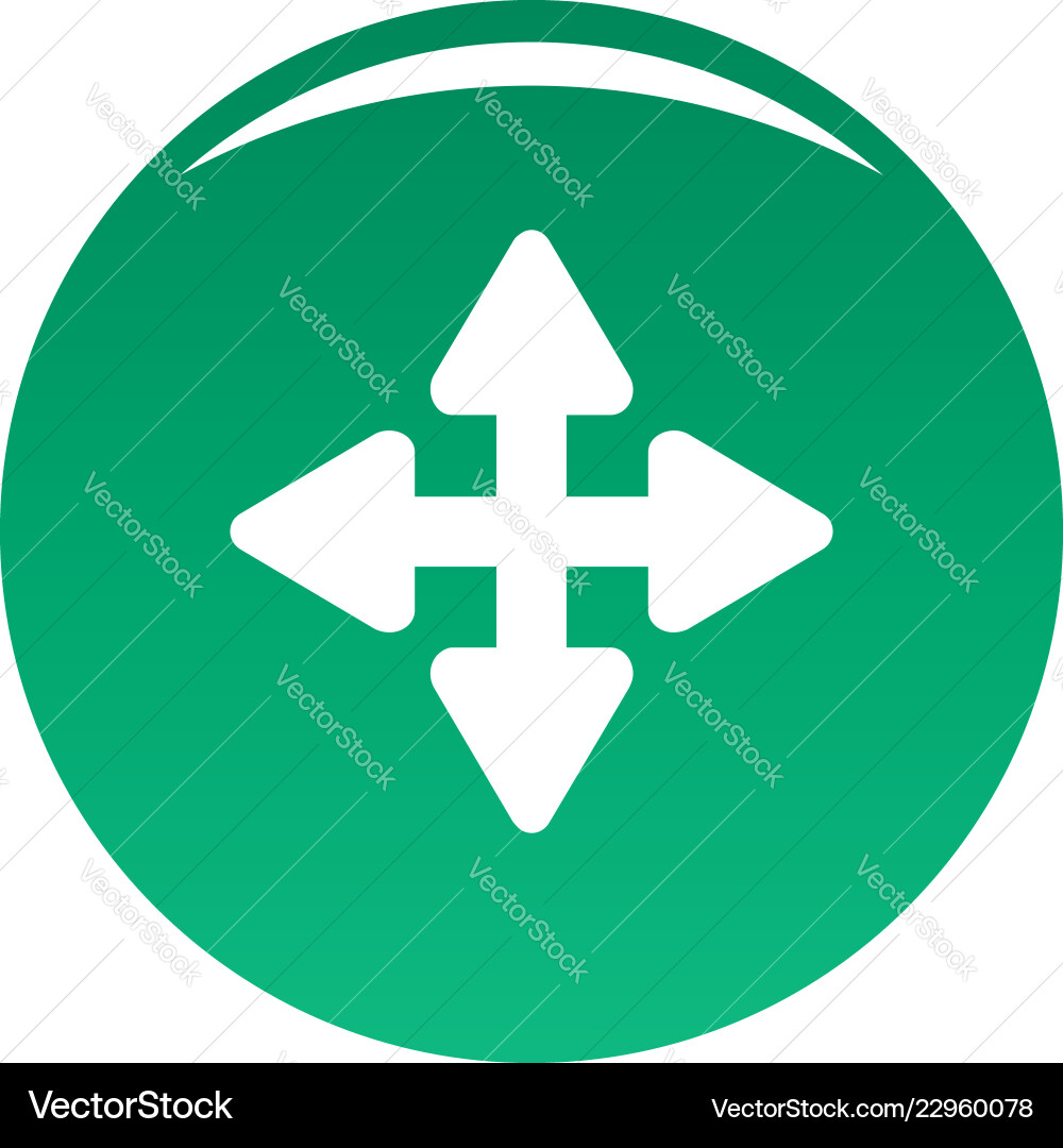 Cursor displacement element icon green Cursor displacement element icon green vector image
