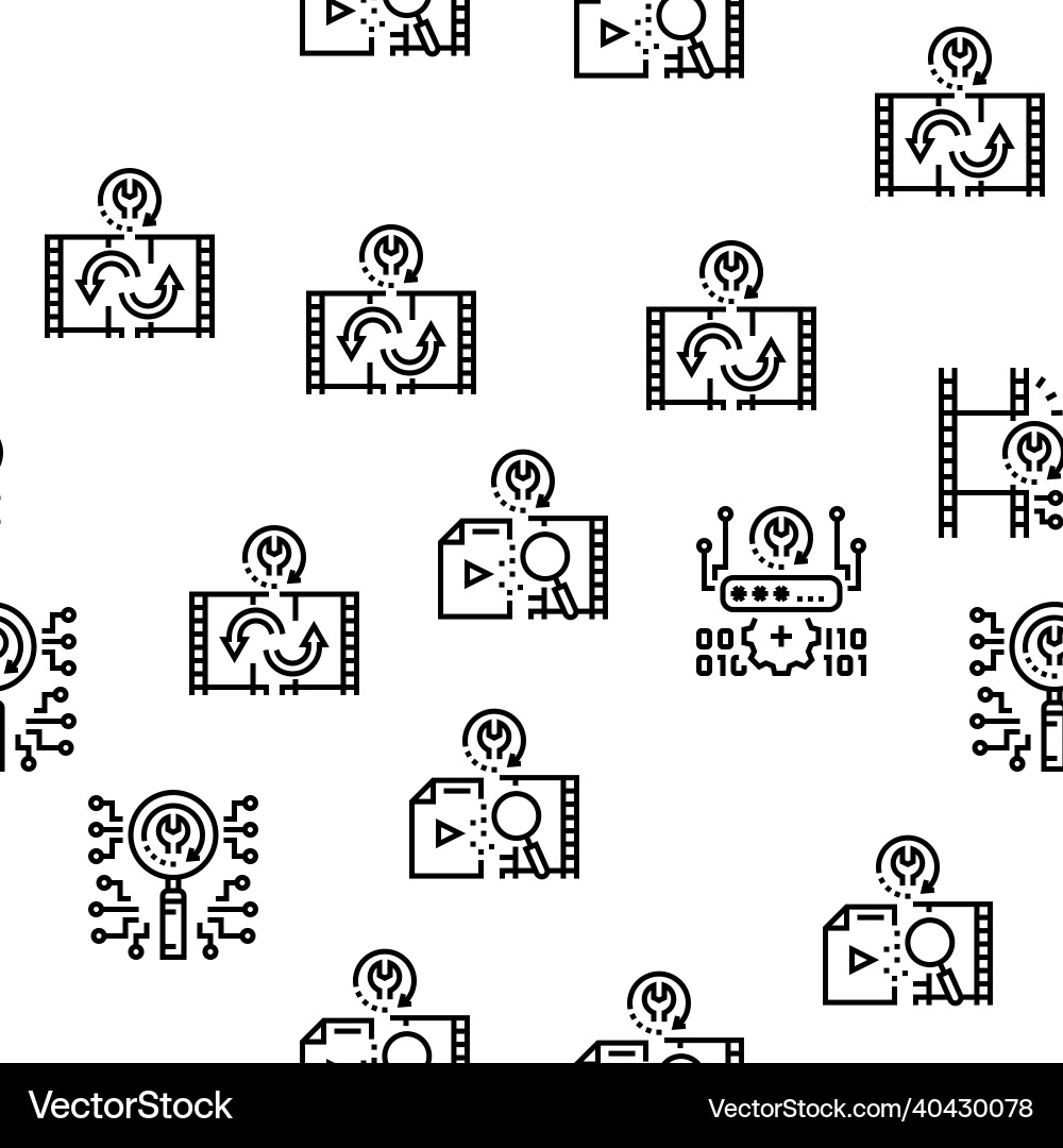 Data recovery computer processing seamless Data recovery computer processing seamless vector image