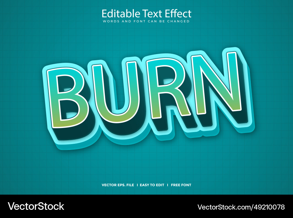 Editable 3d text effect styles Editable 3d text effect styles Vector Image