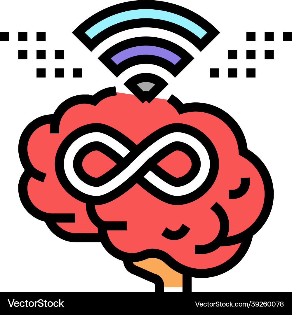 Endless learning color icon Endless learning color icon vector image