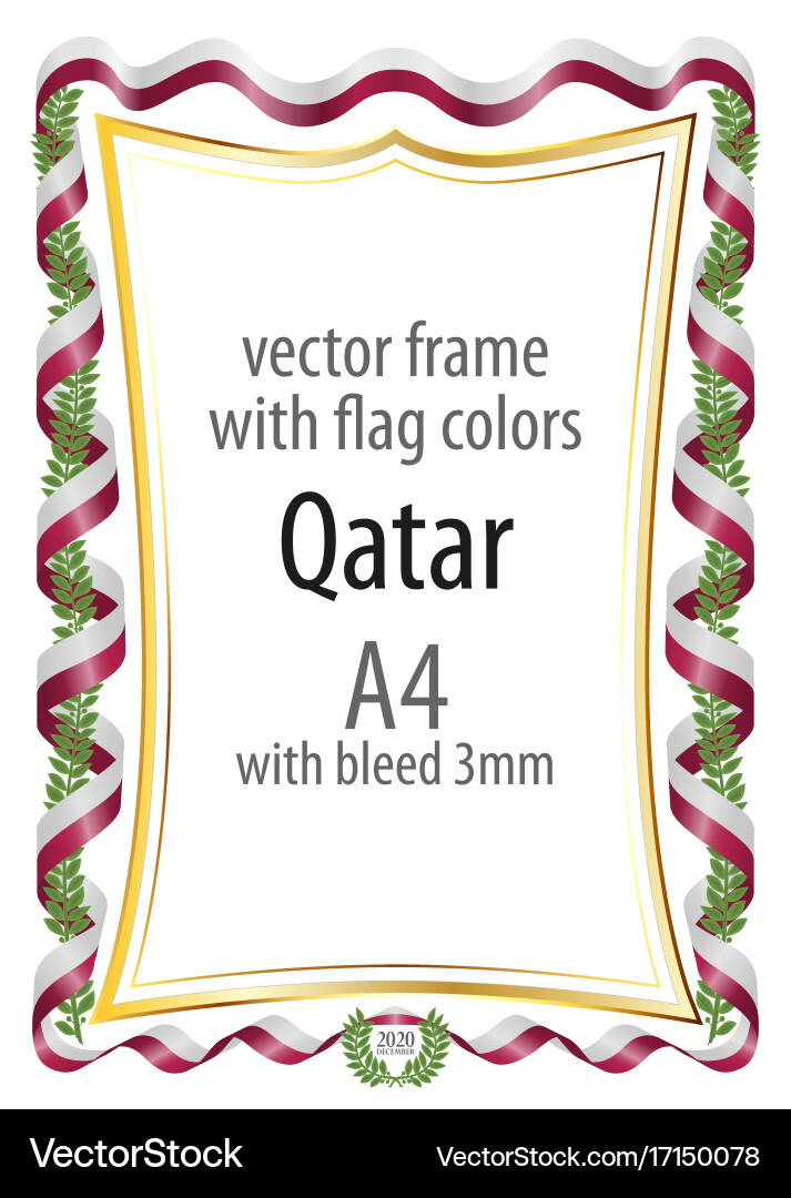 Frame and border of ribbon with the colors Vector Image