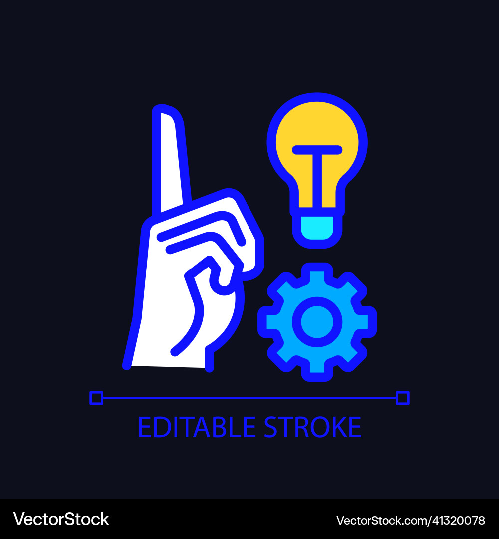 Generate new idea pixel perfect rgb color icon Vector Image