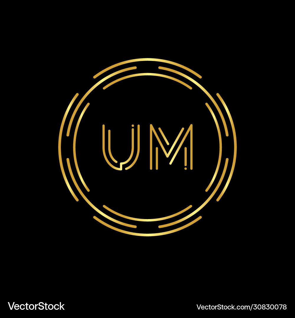 Initial um logo kreative Typografie Vorlage Initial um logo kreative Typografie Vorlage vektorbild