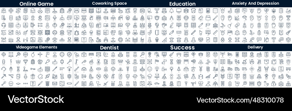 Linear style icons pack in this bundle include Linear style icons pack in this bundle include vector image