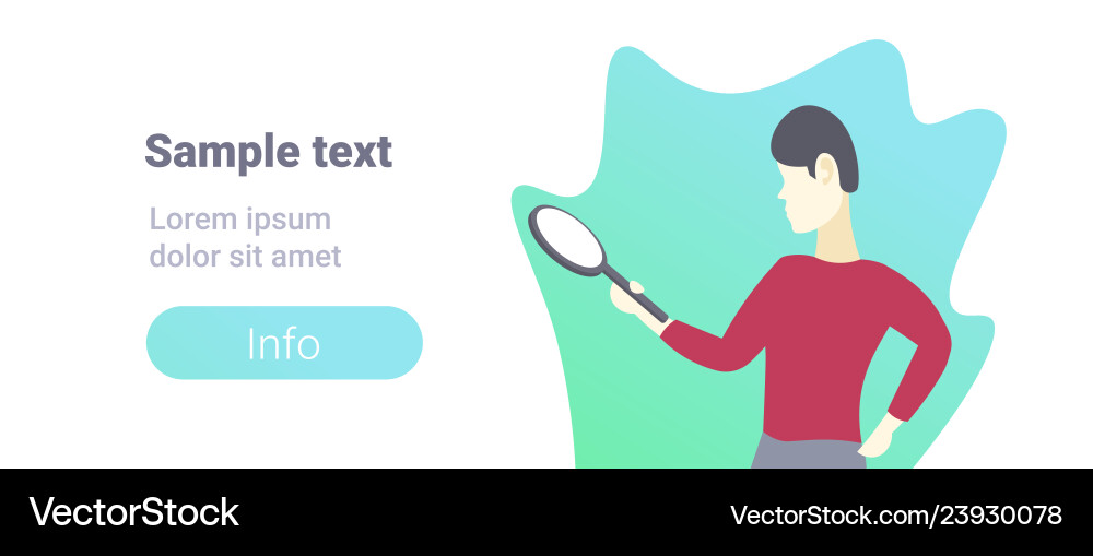 Man using magnifying glass searching detecting Man using magnifying glass searching detecting vector image