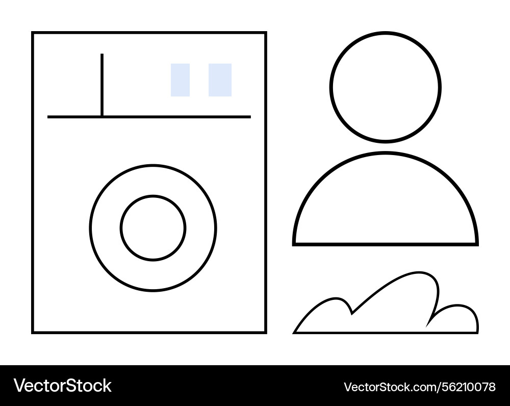 Minimalist user profile design concept with photo Minimalist user profile design concept with photo vector image