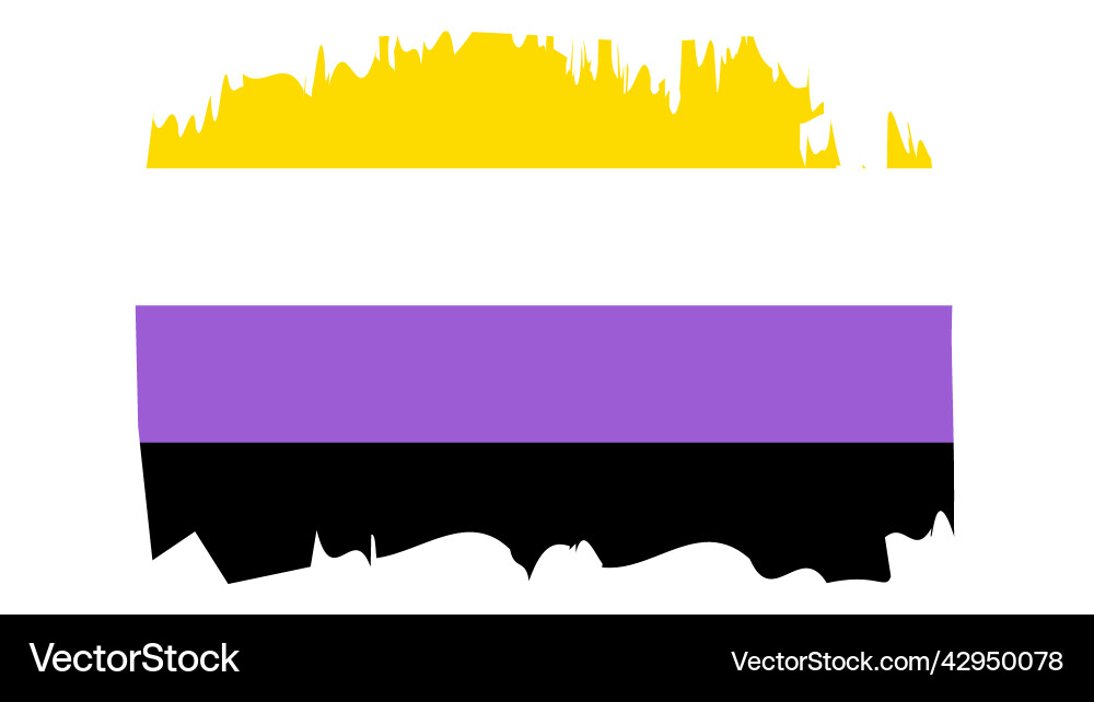 Non-binary pride community flag lgbt symbol Non-binary pride community flag lgbt symbol vector image