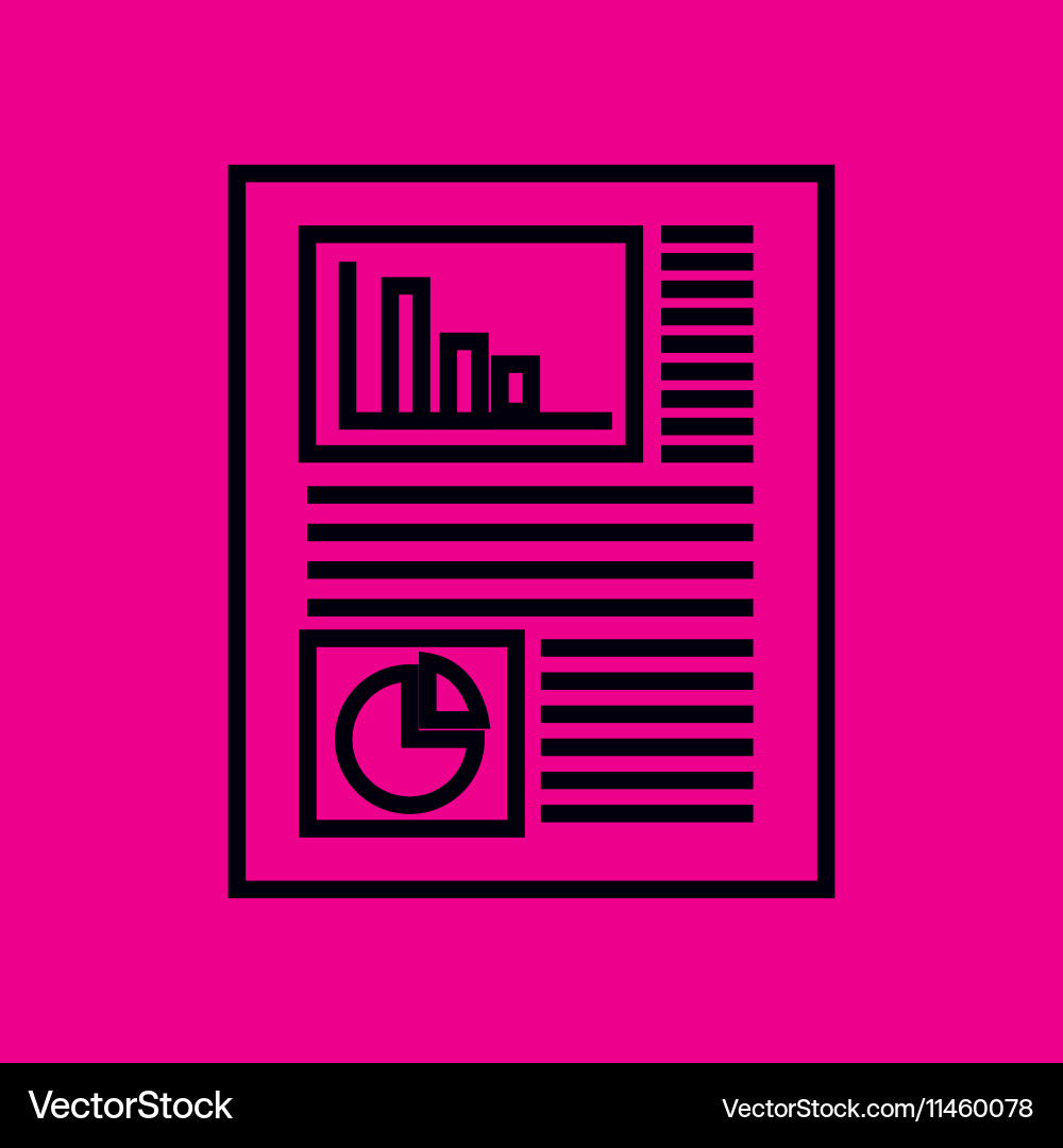 Paper document file isolated icon Vector Image