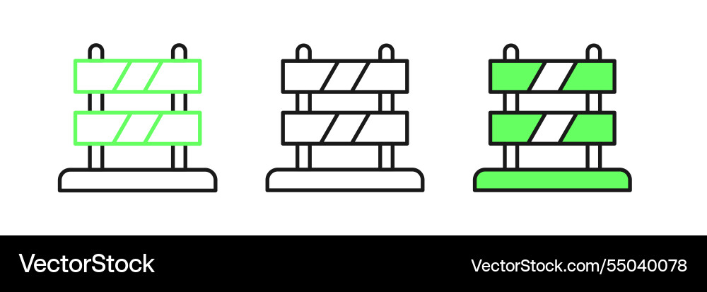 Set line end of railway tracks icon isolated Set line end of railway tracks icon isolated vector image