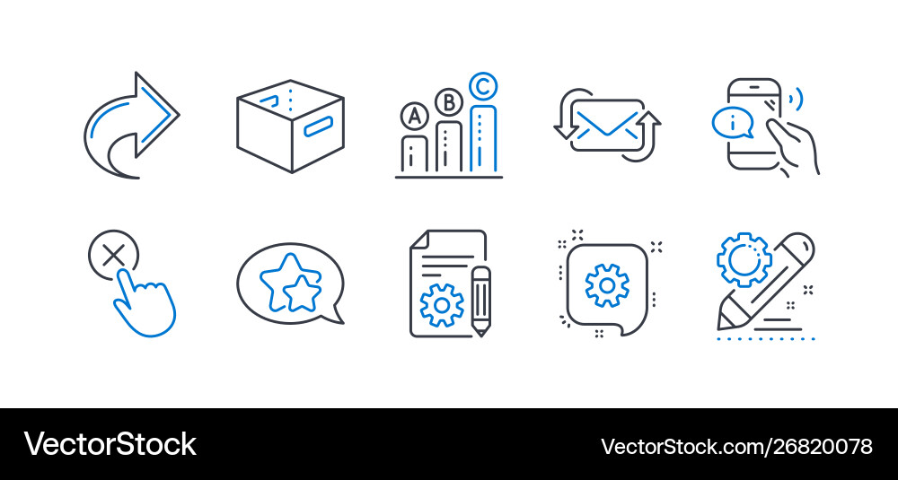Set technology icons such as documentation Set technology icons such as documentation vector image