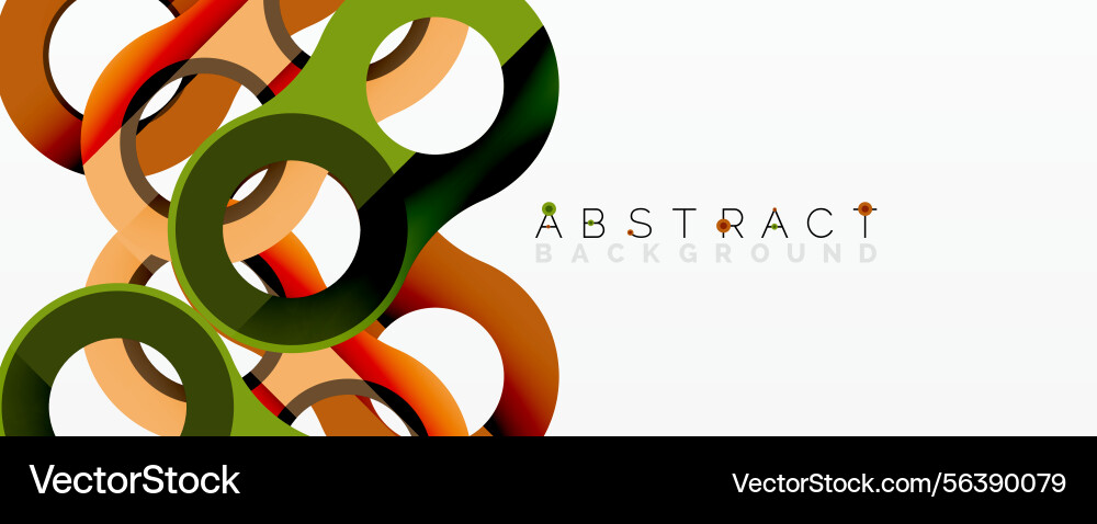 Abstract design features colorful curved lines Vector Image