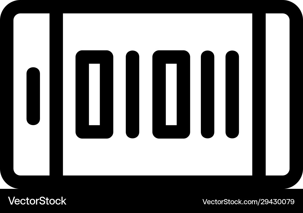 Bar code is an icon isolated contour Bar code is an icon isolated contour vector image