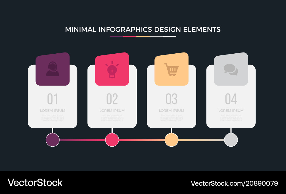 Business data visualization time line process Vector Image