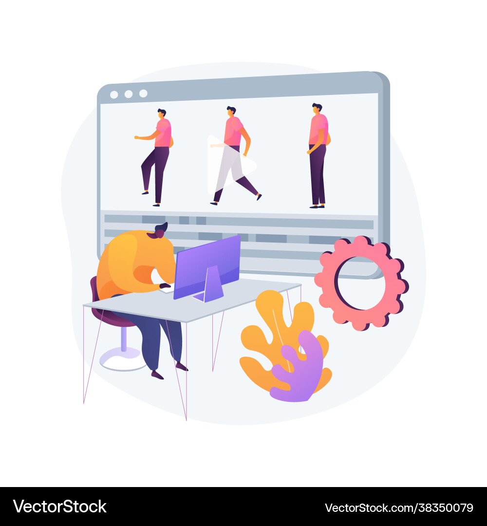 Computer animation abstract concept Computer animation abstract concept vector image