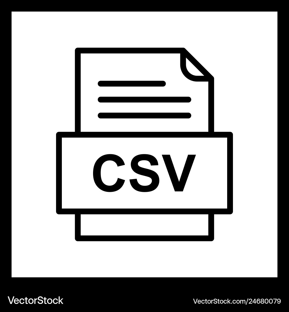 Csv file document icon vector image