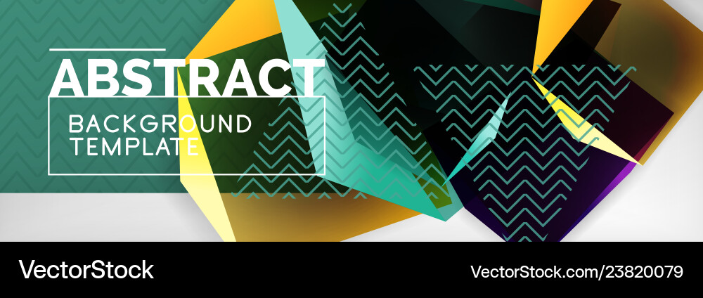 Dark 3d triangular low poly shapes abstract vector image