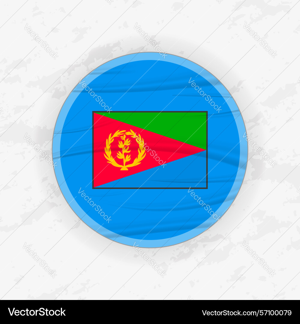 Eritrean Flagge in einem kreisförmigen Emblem Design Eritrean Flagge in einem kreisförmigen Emblem Design vektorbild