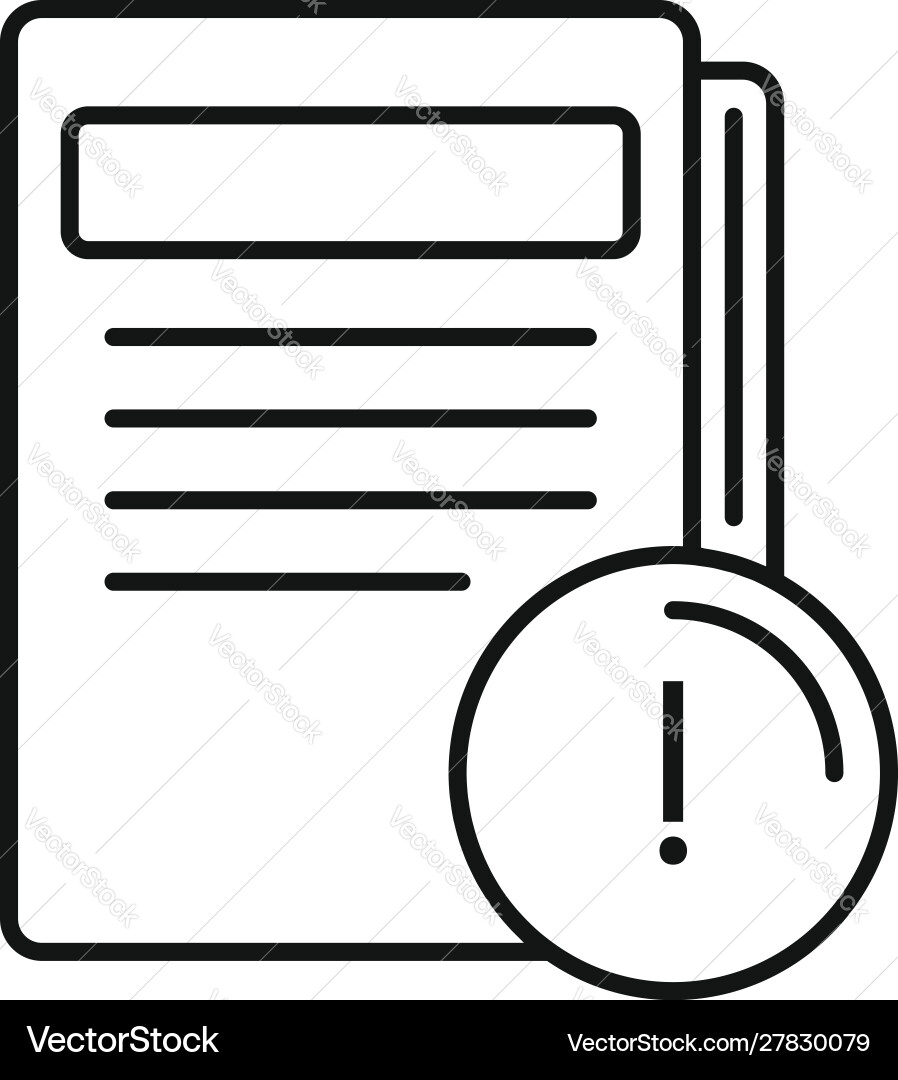 File folder icon outline style Vector Image