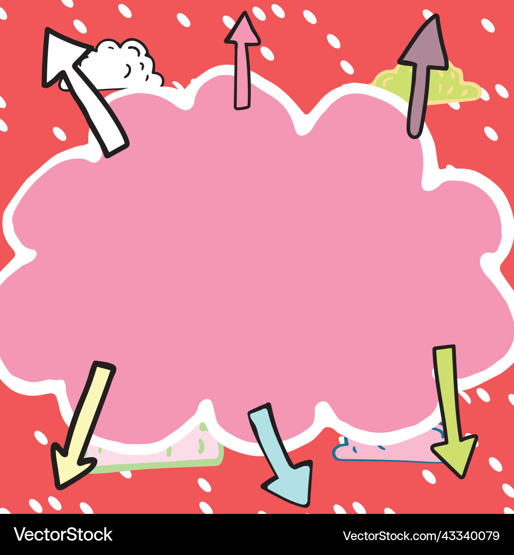 Important messages written in shape of cloud Vector Image