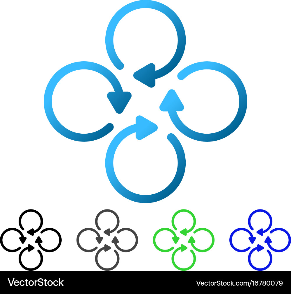 Rotation flat gradient icon vector image