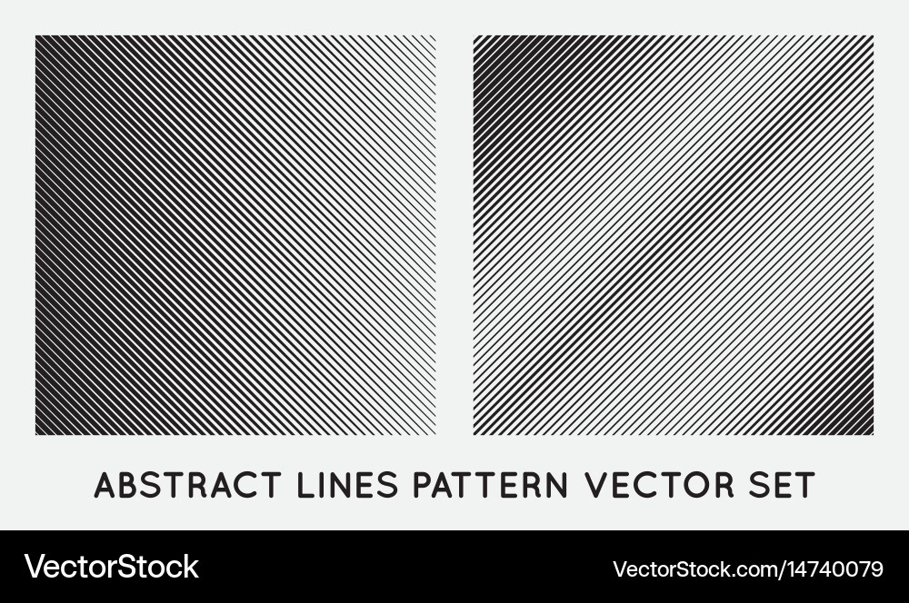 Set diagonal oblique edgy lines pattern vector image