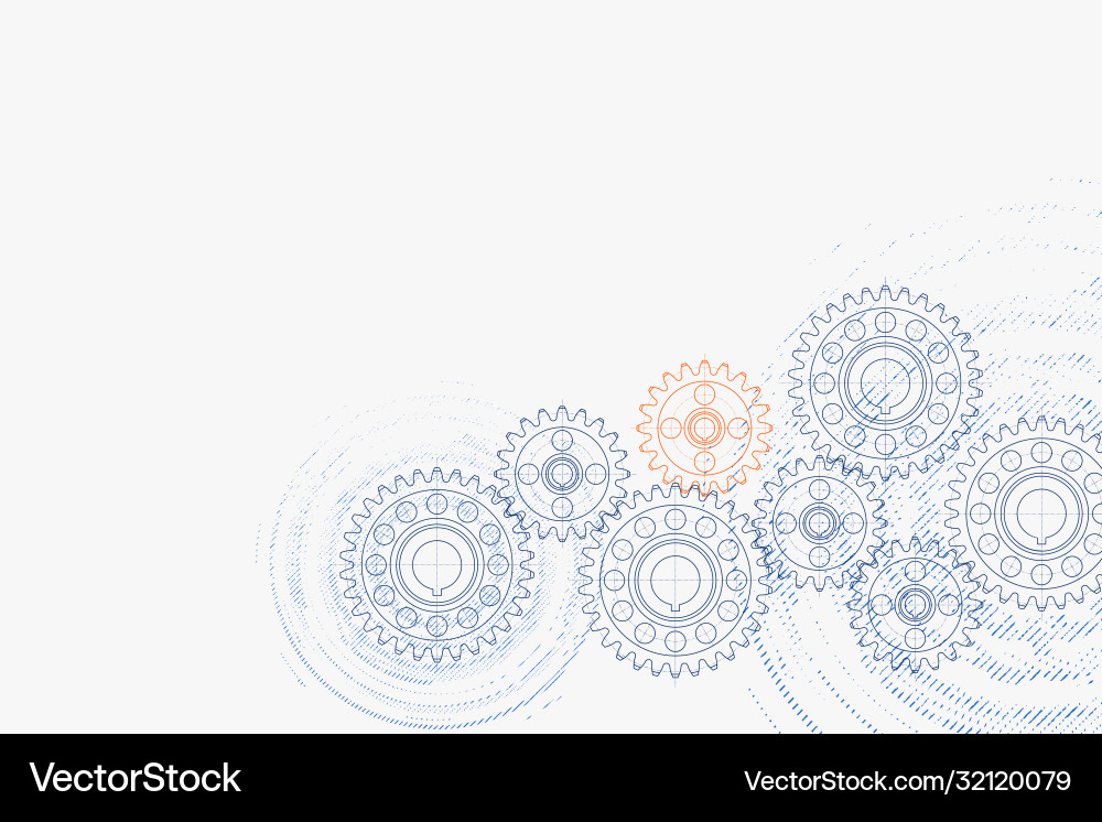 Technical background abstract parts engine Technical background abstract parts engine Vector Image