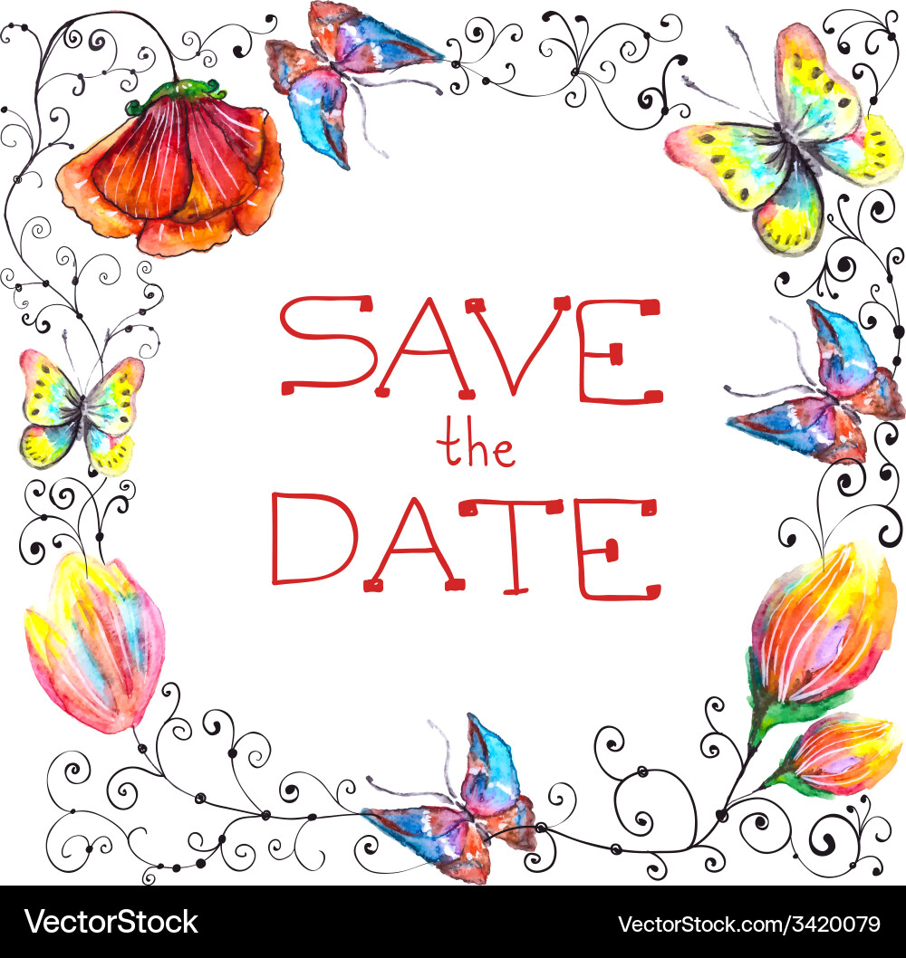 Watercolor floral Vector Image