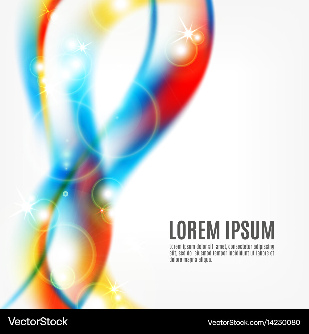 Abstract background with colorful waves vector image