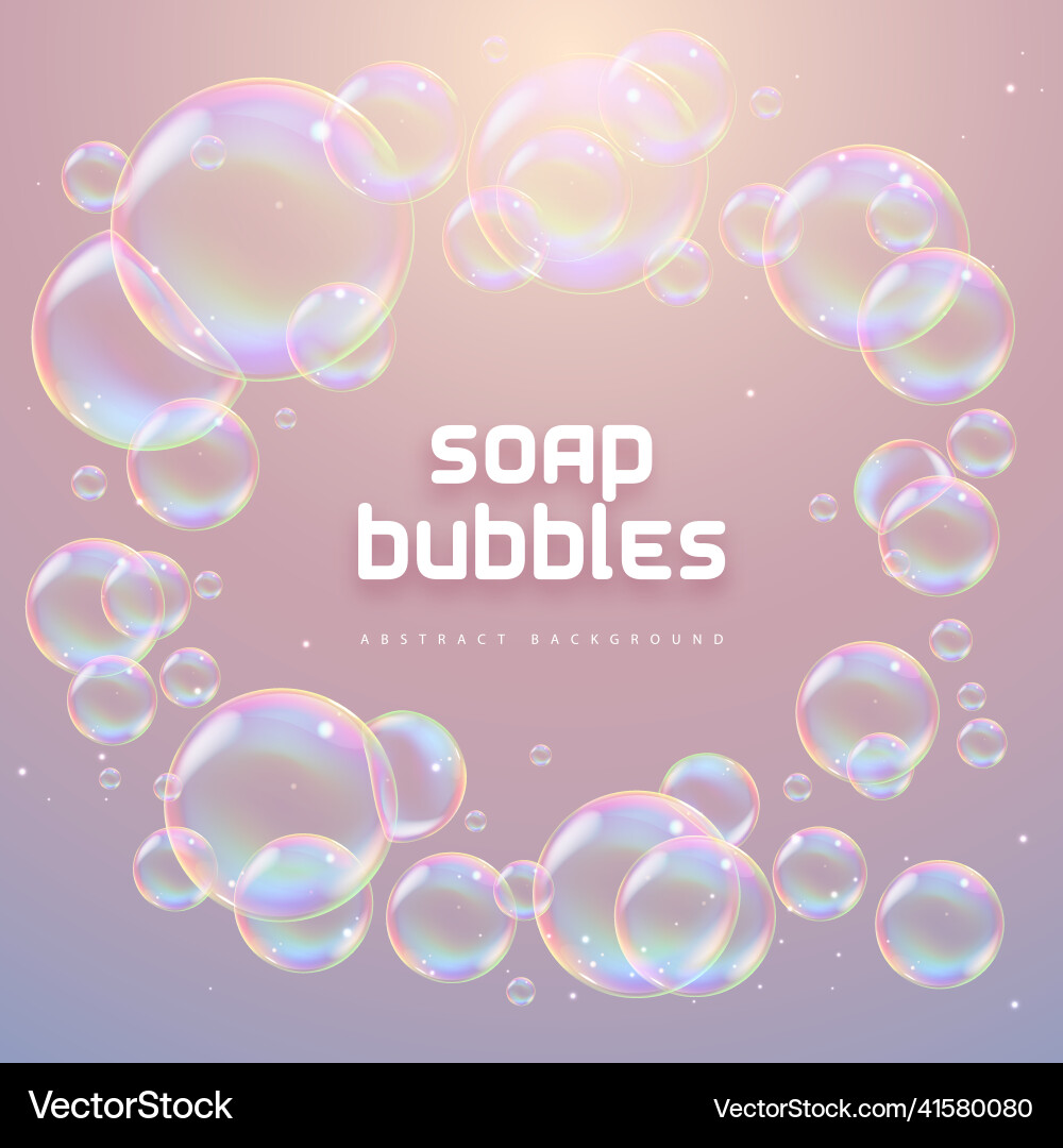 Abstract background with realistic soap bubbles Abstract background with realistic soap bubbles vector image