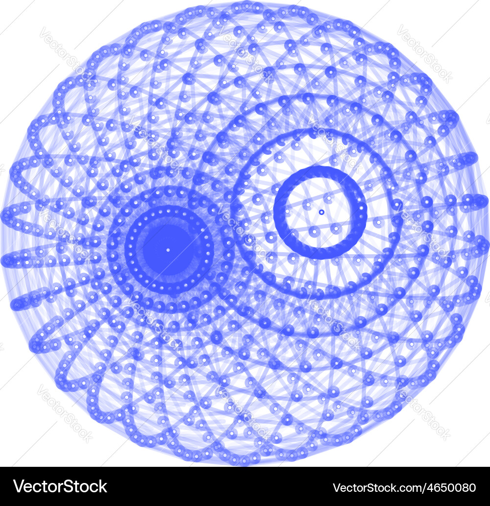 Abstract sphere from connected dots with lines Vector Image