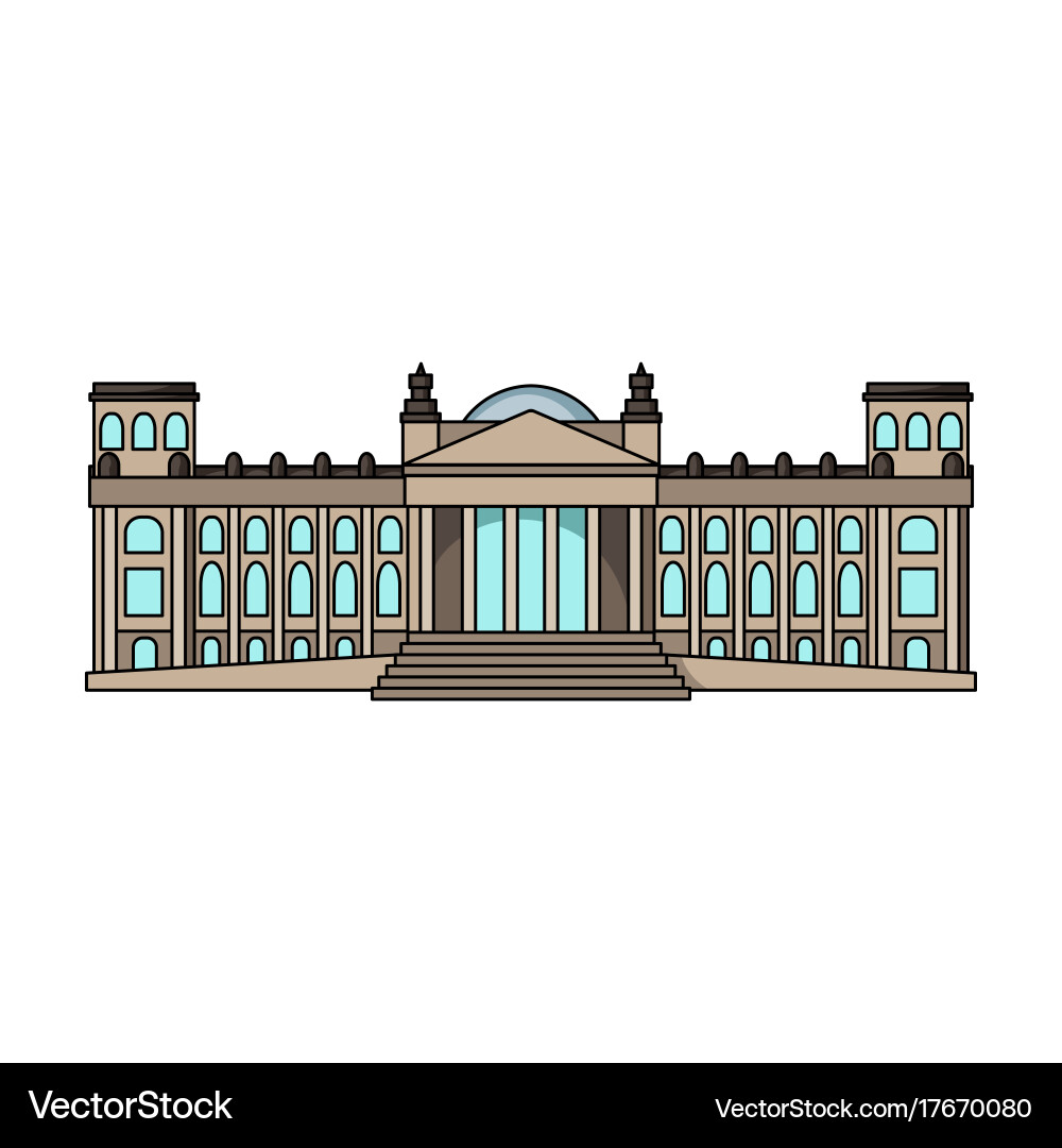Building single icon in cartoon stylebuilding Vector Image