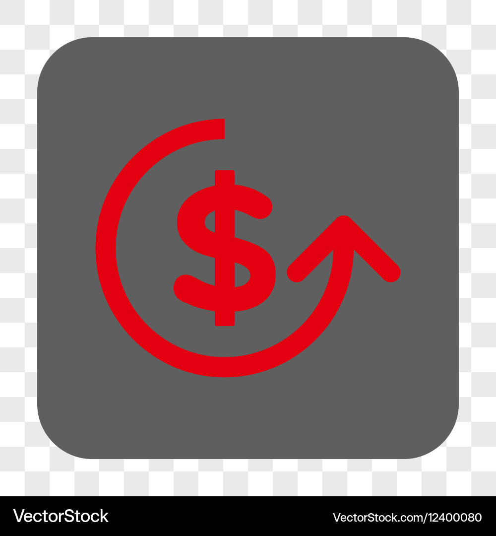 Chargeback rounded square button Vector Image