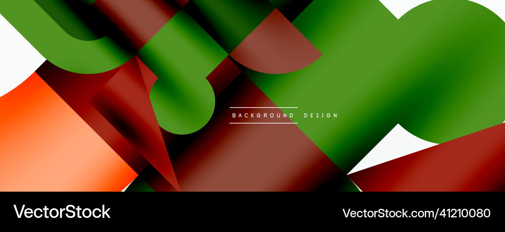 Circle and square geometric background round Vector Image