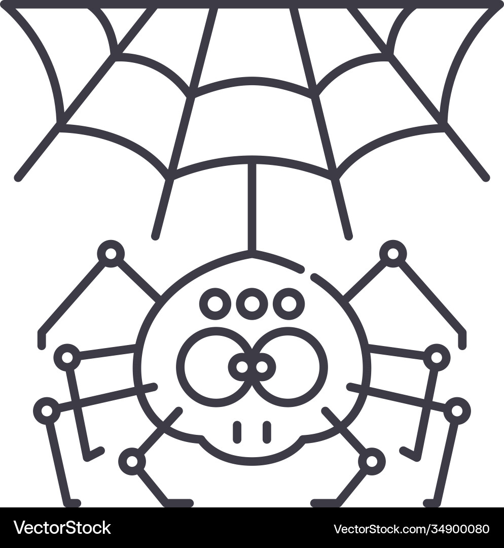 Cobweb icon linear isolated thin Cobweb icon linear isolated thin vector image