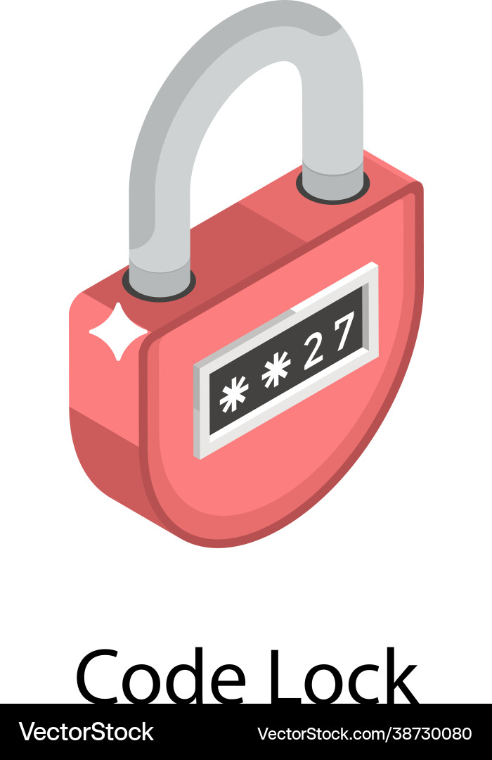 Code lock Vector Image