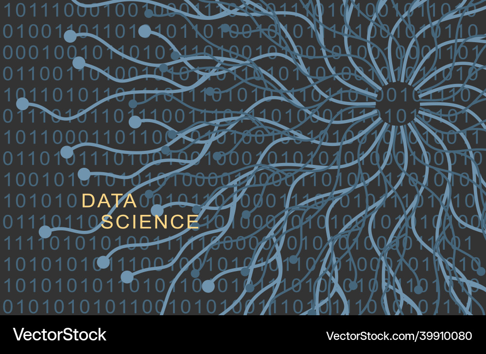 Data Science Textzeilen mit Punkten verbunden Stil Data Science Textzeilen mit Punkten verbunden Stil vektorbild
