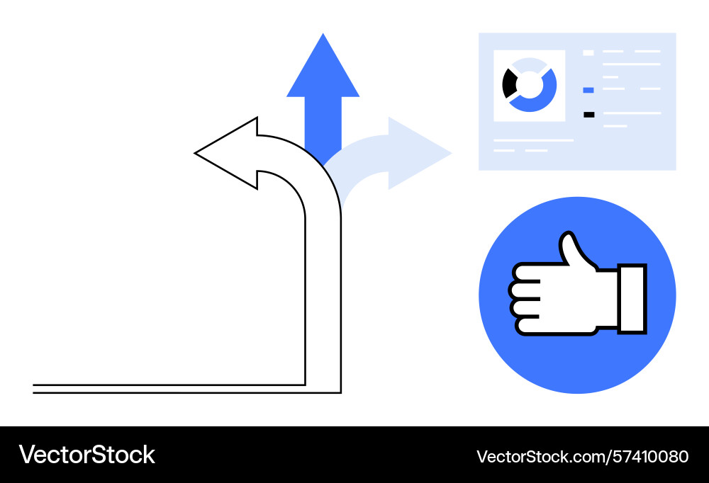 Decision-making and growth representation Vector Image