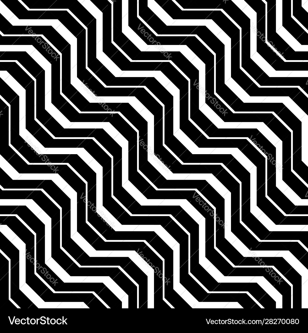 Design seamless monochrome zigzag pattern Vector Image