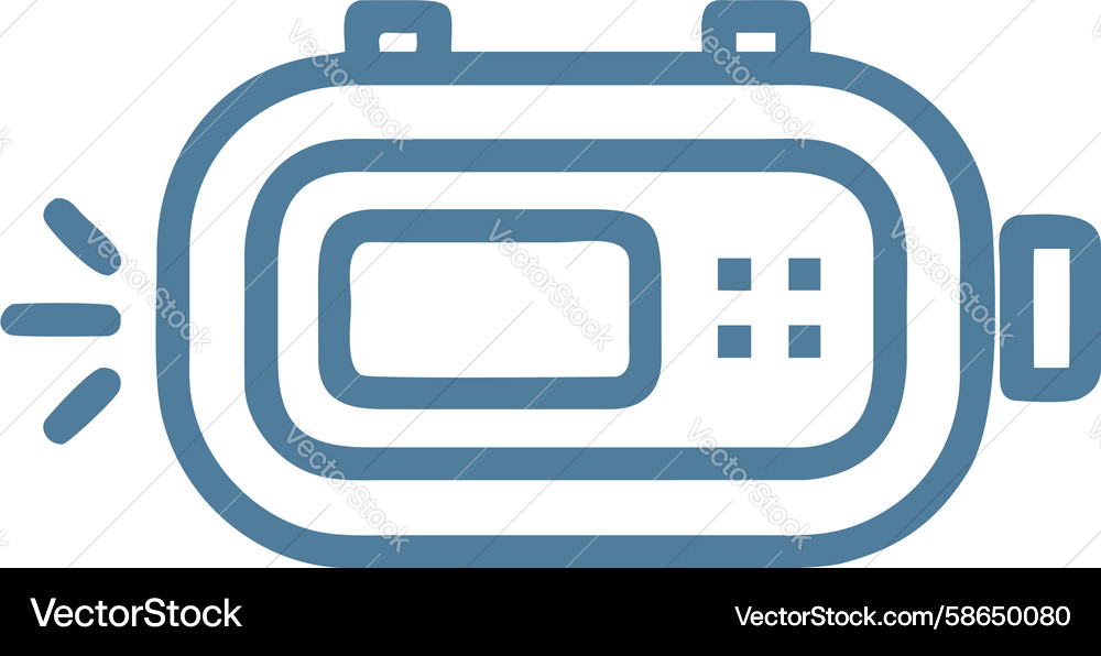 Digital timer or pager device icon design Vector Image