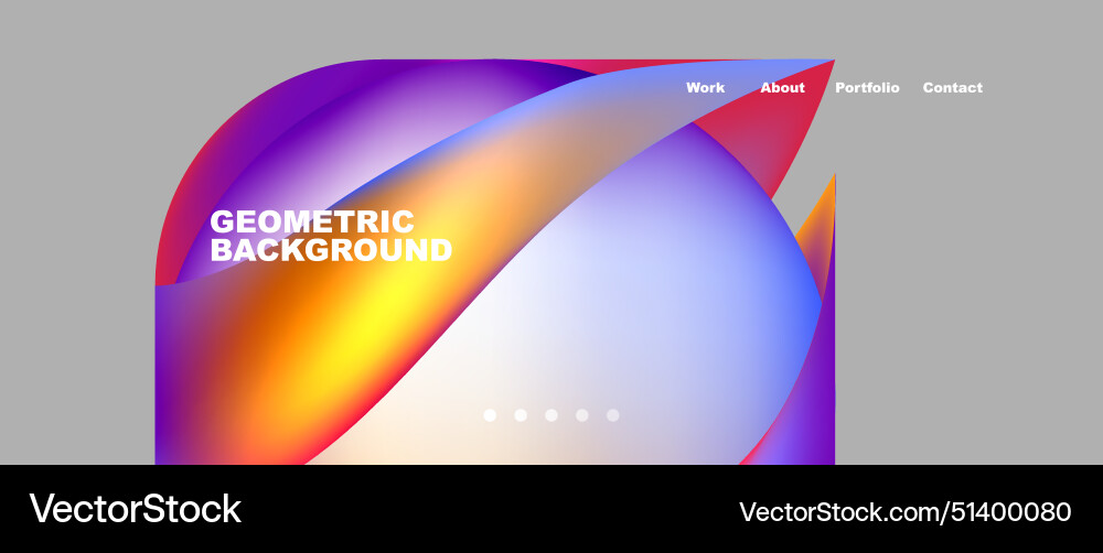 Dynamic flowing shapes concept design composition vector image