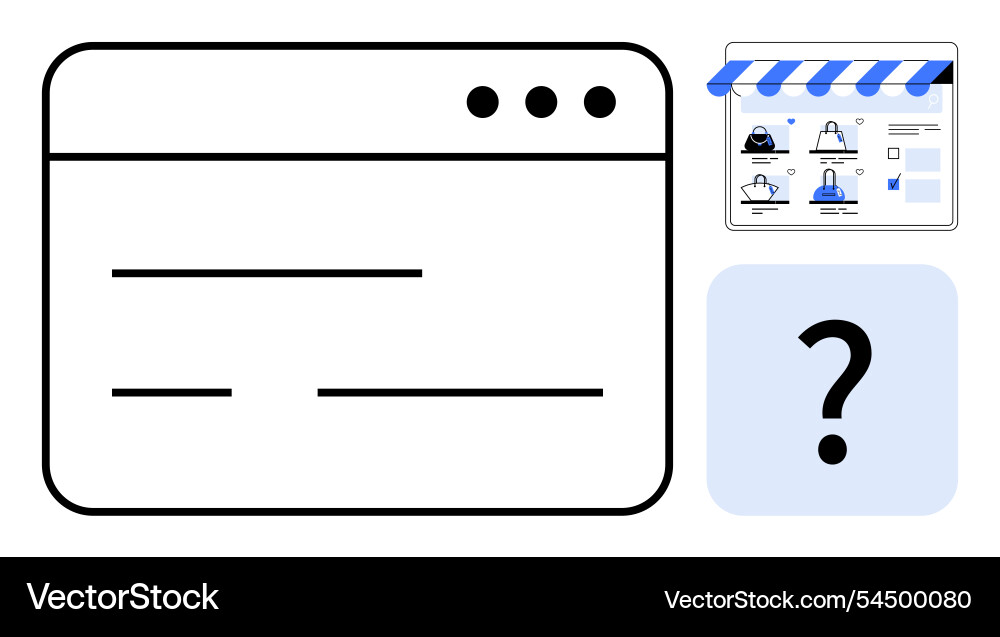 E-commerce website design elements with shopping E-commerce website design elements with shopping vector image