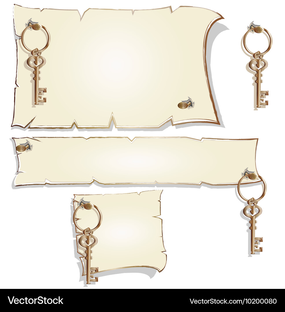 Empty frame with keys Vector Image