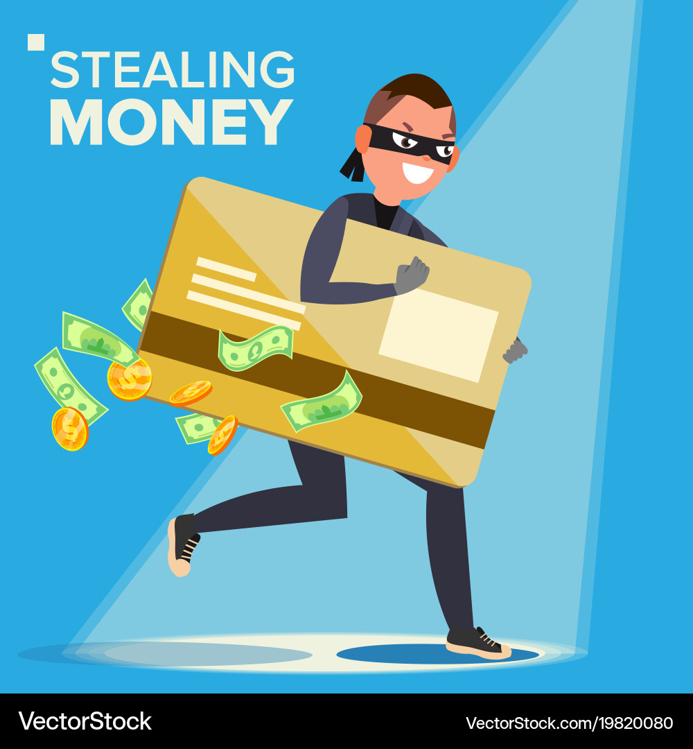 Hacker Stealing Data - Cybercrime vector image