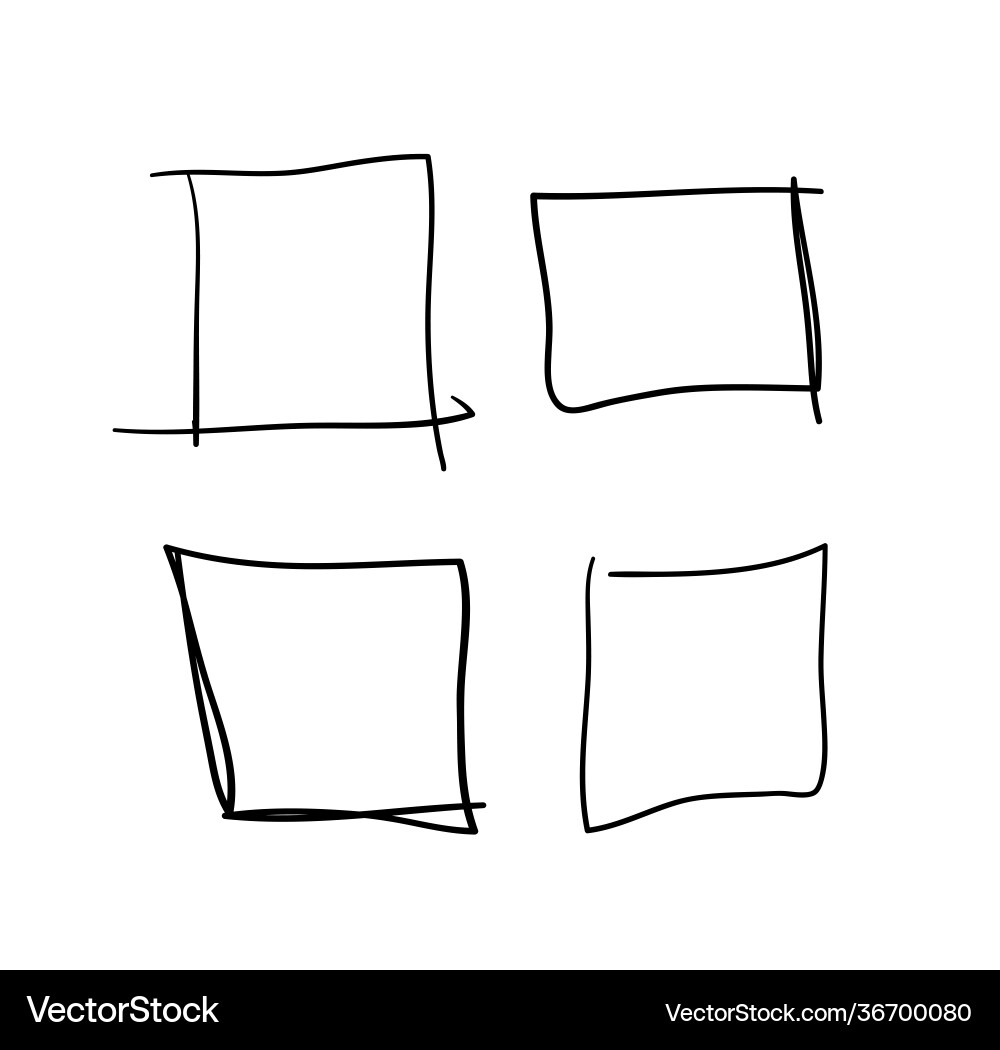 Hand drawn set objects for design use black vector image