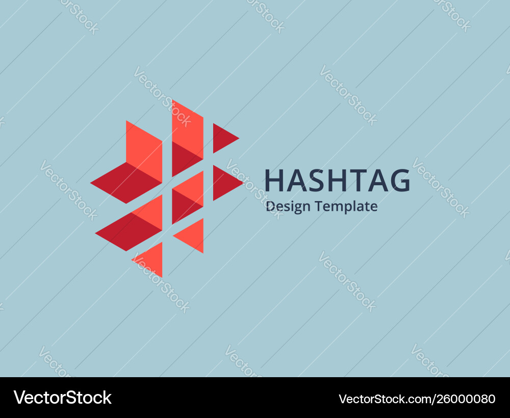 Hashtag Symbol Logo-Icon Design Template-Elemente Hashtag Symbol Logo-Icon Design Template-Elemente vektorbild