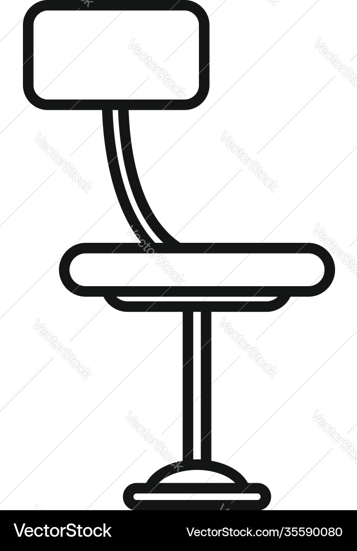 Manicurist chair icon outline style vector image